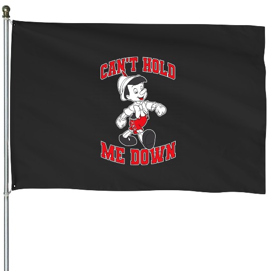 Disney Pinocchio Can't Hold Me Down  Portrait House Flags