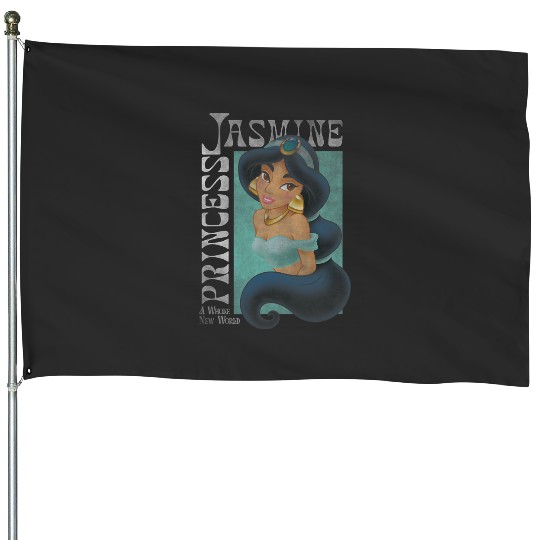 Disney Aladdin Princess Jasmine Classic Color Portrait House Flags