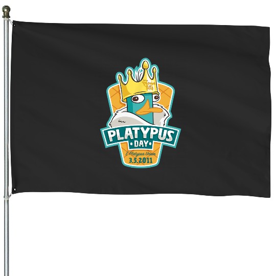 Disney Phineas And Ferb Platypus Day King Perry Portrait House Flags