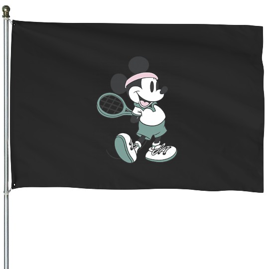 Disney Mickey And Friends Retro Tennis Mickey Pocket Logo House Flags