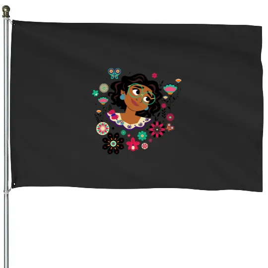 Disney Encanto Mirabel Butterflies and Blooms Easter Spring House Flags