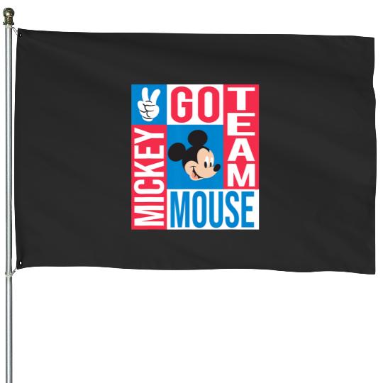 Disney Summer Athletic Sports Games Go Team Mickey Mouse House Flags