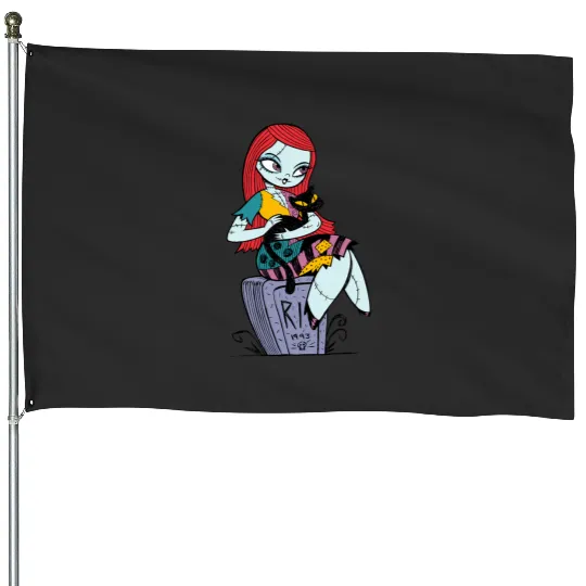 Disney The Nightmare Before Christmas Sally and Cat House Flags