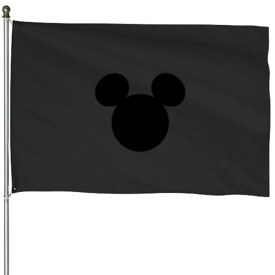 Disney Mickey And Friends Mickey Silhouette Pocket Logo Raglan Baseball Tee House Flags