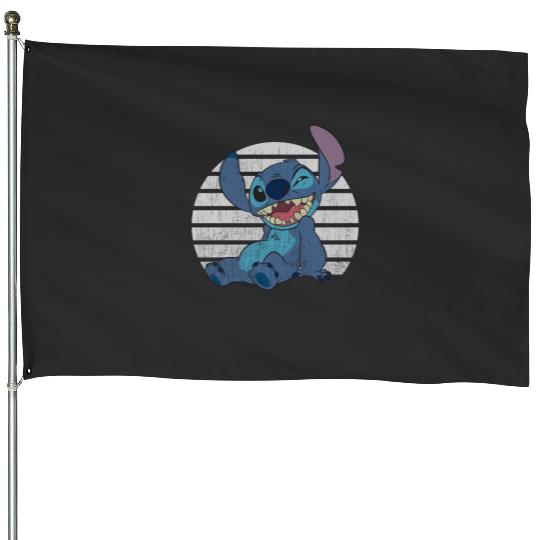 Stitch And Toothless T-Shirt Disney Classic Winking Stitch House Flags