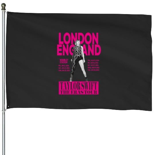Eras Tour - London, - Pink House Flags