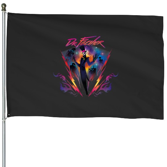 Disney Villains Dr. Facilier 90s Rock Band Neon House Flags