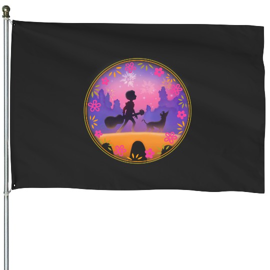 Disney Pixarss Coco Miguel Dante Bridge Fireworks House Flags