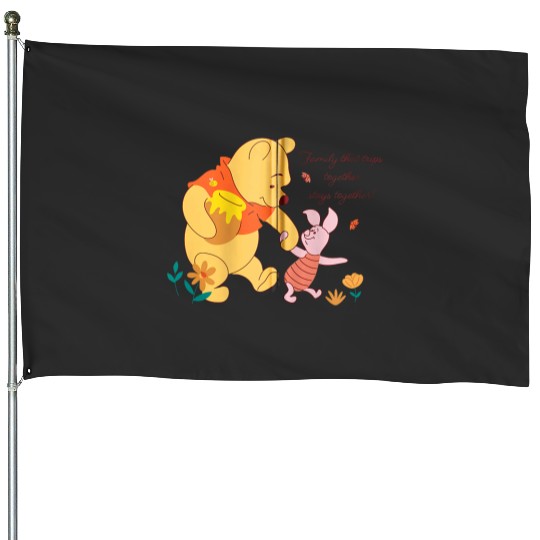Disney Winnie the Pooh Piglet Group Family Trip Vacation Zip Hoodie House Flags