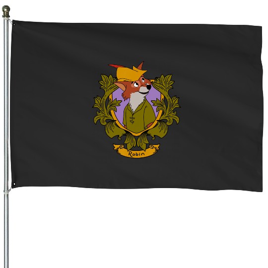 Disney Robin Hood Robin  Floral Portrait House Flags