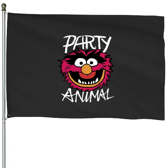 Disney The Muppets Party Animal Vintagess Drummer Logo House Flags