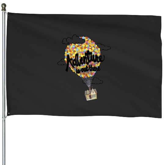 Disney Pixarss Up Adventure House Balloon Hoodie Pullover Hoodie House Flags
