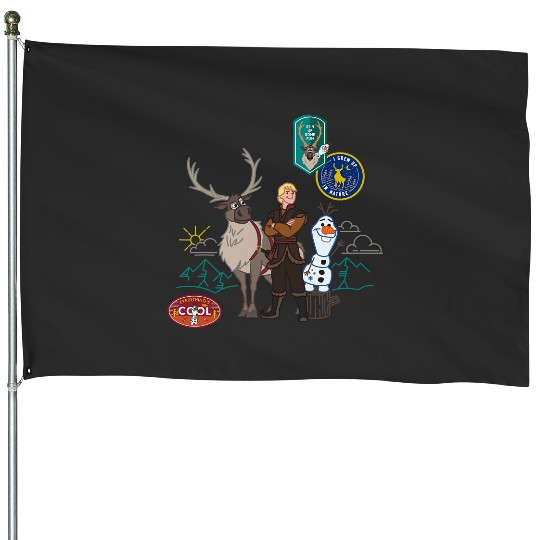 disney frozenss 2 Olaf Sven and Kristoff Patches House Flags