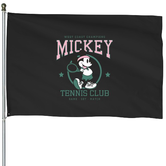 Disney Mickey And Friends Retro Tennis Club Game Set Match House Flags