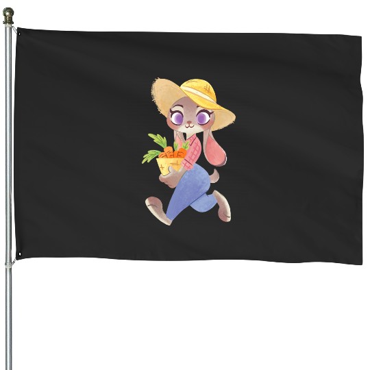 Disney Zootopia Judy Hopps Farm Outfit Picking Up Carrots House Flags
