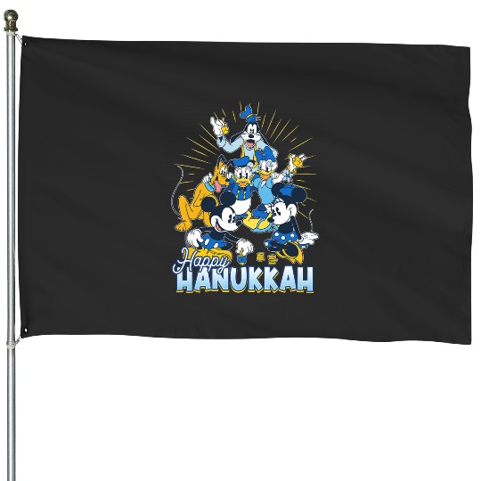 Disney Mickey And Friends Happy Hanukkah Dreidel House Flags