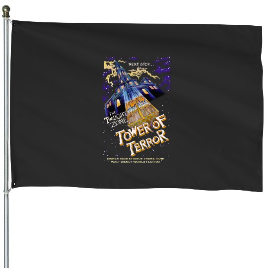 Vintage Tower Of Terror House Flags, Disney Rides House Flags, Disneyworld Disney House Flags, Hollywood Studios House Flags