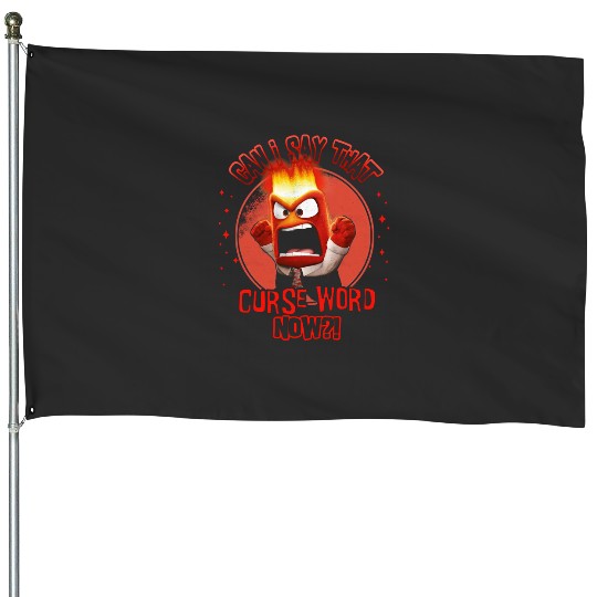 Disney Inside Out Anger Curse Word House Flags, Anger Feeling House Flags