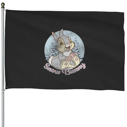 Disney Bambi Thumper Christmas Snow Bunny House Flags