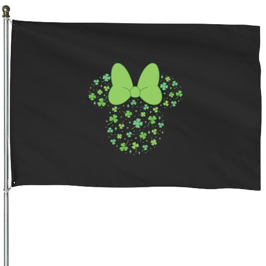 Discover Disney Minnie Mouse Icon Shamrock Clovers St Patricks Day House Flags