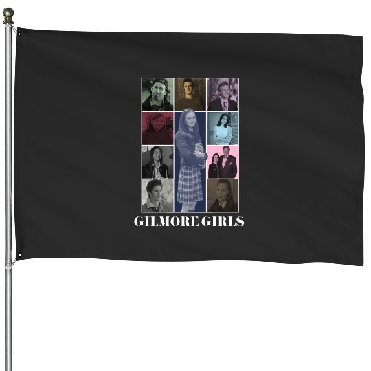 Gilmore Girls Eras Tour White Print House Flags