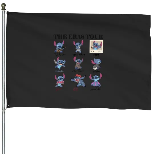 Discover Stitch Eras Tour Disneyland Lilo and Stitch House Flags