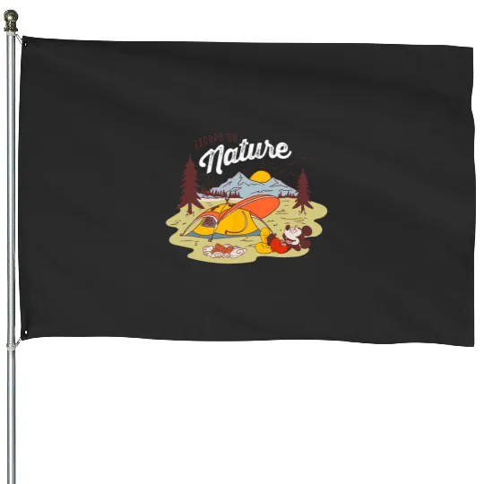 Discover Disney Mickey And Friends Escape To Nature Retro Camping House Flags