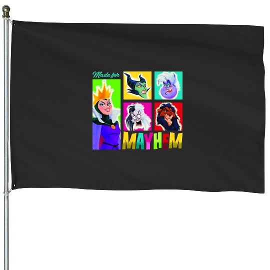 Disney Villains Made For Mayhem Colorful Big Chest Portraits House Flags