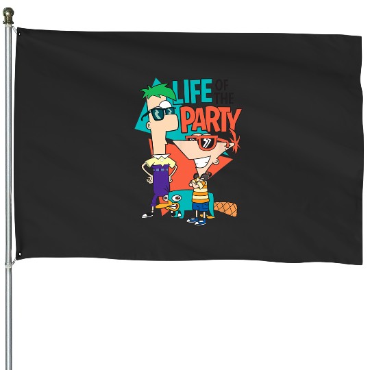 Discover Disney Phineas And Ferb Life Of The Party Cool Group Shot House Flags