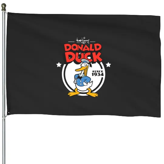Discover Disney Donald Duck 90th Anniversary Since 1934 Retro House Flags