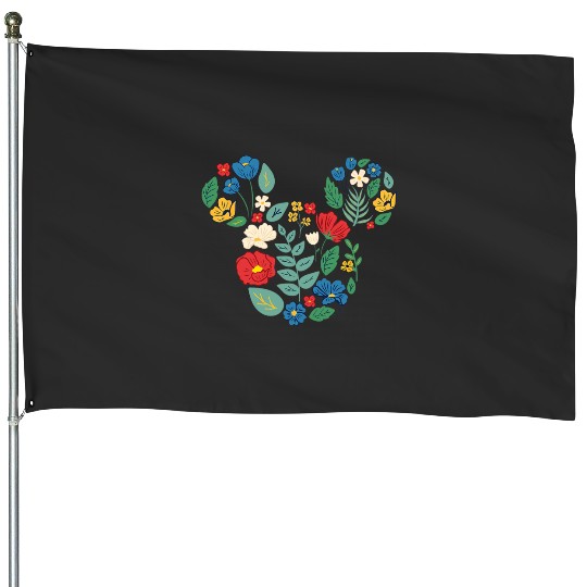 Discover Disney Mickey Mouse Head Shape Icon Flowers Garden Spring House Flags