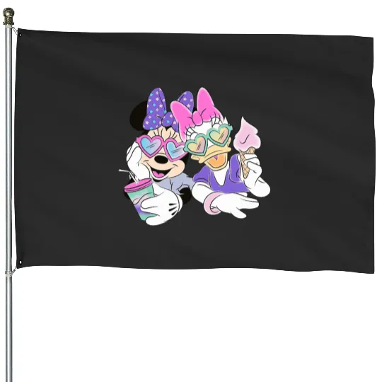 Discover Disney Minnie Mouse and Daisy Blue Small House Flags