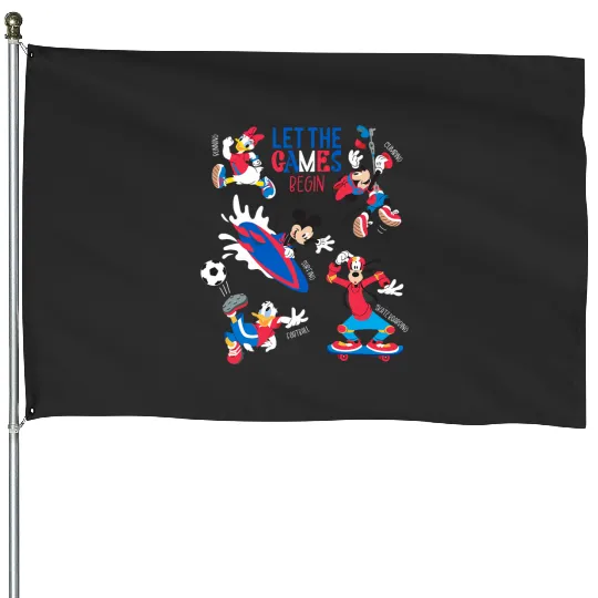 Discover Disney Mickey Friends Summer Sports Let the Games Begin House Flags