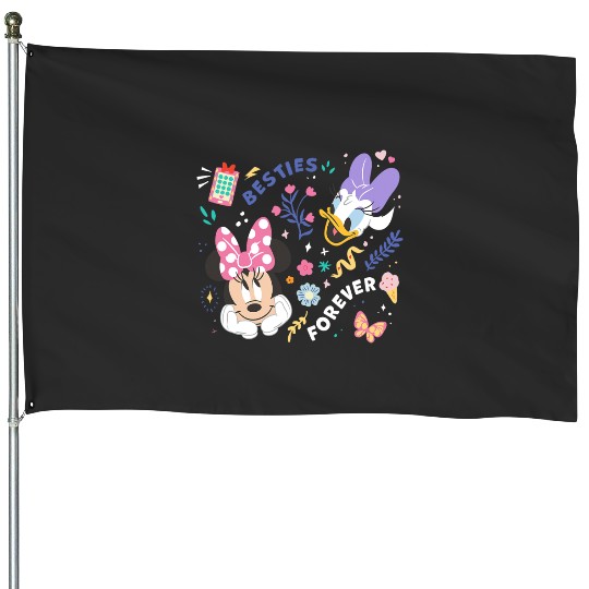 Disney Mickey And Friends Minnie & Daisy Besties Forever House Flags