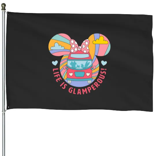 Disney Minnie Mouse Life Is Glamperous! Vintages Camper House Flags