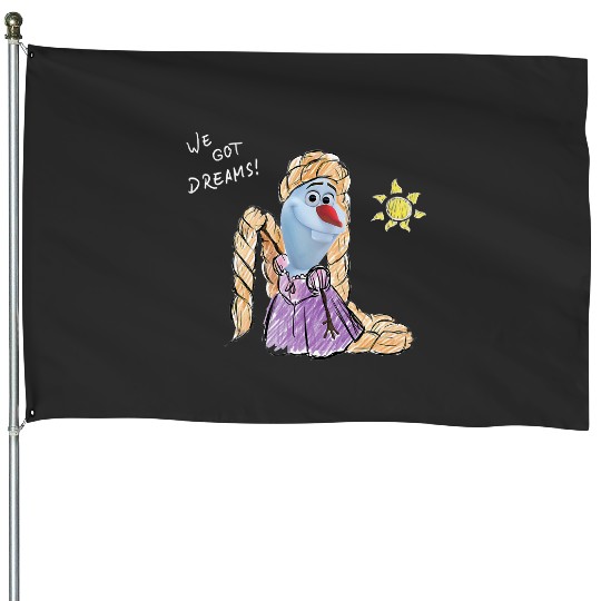 Disney Olaf Presents Tangled Rapunzel We Got Dreams Tank Top House Flags