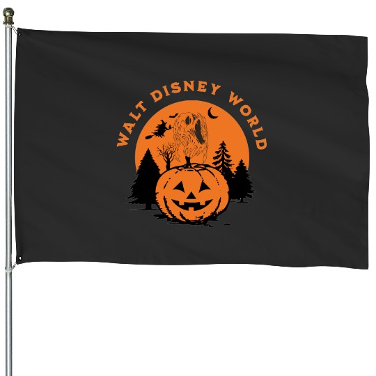 Discover Walt Disney World Halloween ghostss pumpkin head Essential House Flags