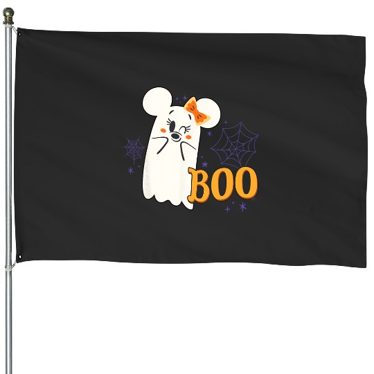 Discover Disney Minnie Mouse Cute Little  Boo Halloween House Flags