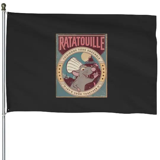 Disney and Pixars Ratatouille Chef Remy Lets Cook Together House Flags