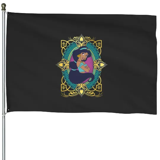 Vintage Princess Jasmine House Flags, Retro Disney Princess House Flags