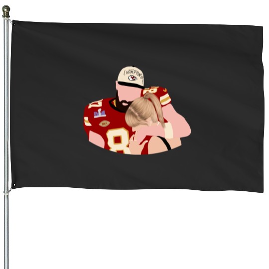 Travis Kelce Taylorr Swift Chiefs House Flags