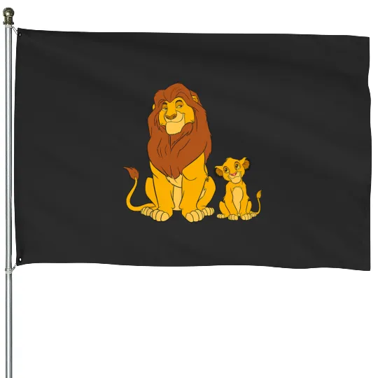 Disney The Lion King Young Simba and Mufasa House Flags