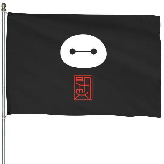 Discover Disney Big Hero 6 Baymax Face Kanji Poster House Flags