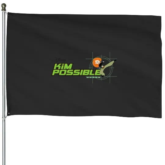 Discover Disney Kim Possible Retro Logo Animated Series House Flags