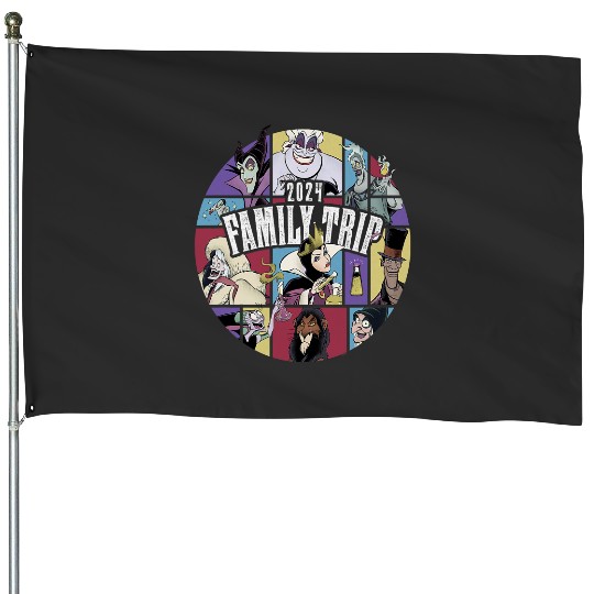 Disney Villains Wicked Circle 2024 Family Trip Vacation House Flags