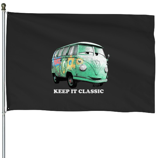 Discover Disney Pixar Cars Fillmore Keep It Classic Groovy Bus Logo House Flags