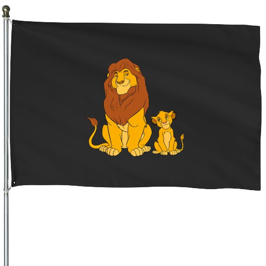 Disney The Lion King Young Simba and Mufasa House Flags