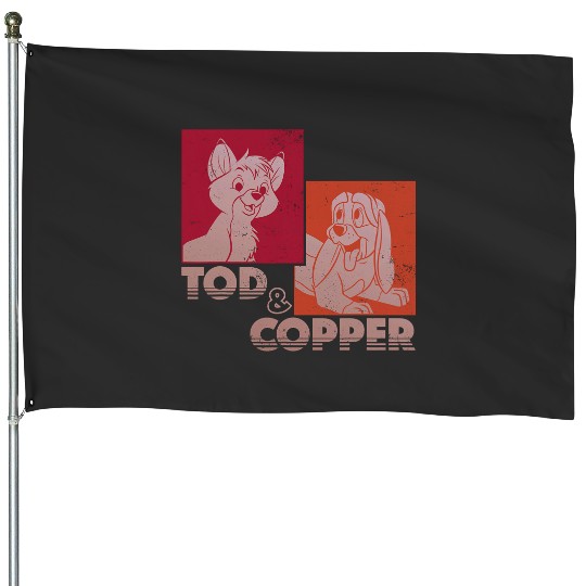 Disney The Fox and the Hounds Tod Copper Retro House Flags