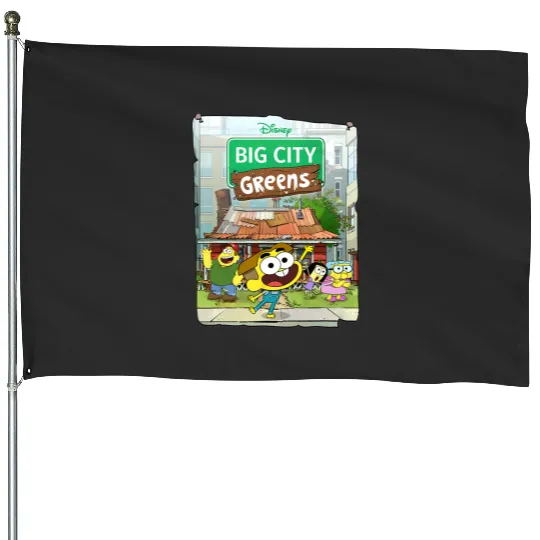 Disney Big City Greens Poster Cricket and Family House Flags