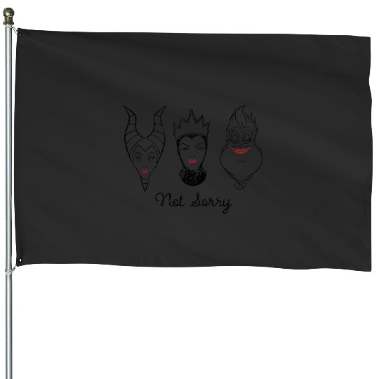 Disney Villains Ursula Maleficent Evil Queen Not Sorry House Flags